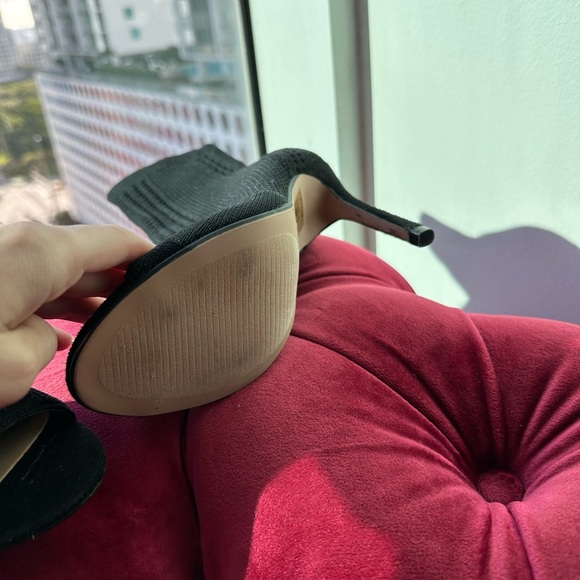 CATHERINE MALANDRINO ankle opentoe booties black size 6 (36) - Picture 6 of 8